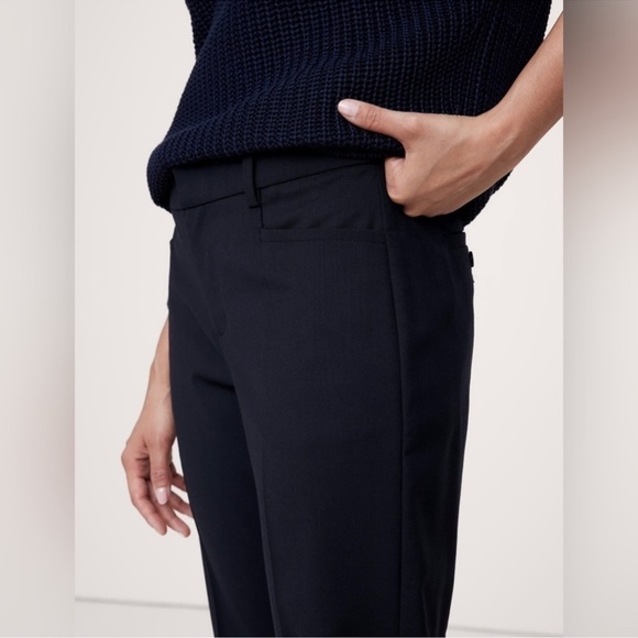 NWT! Banana Republic Navy Siena Slim Wool Ankle Pant - Multiple Sizes - Picture 3 of 3